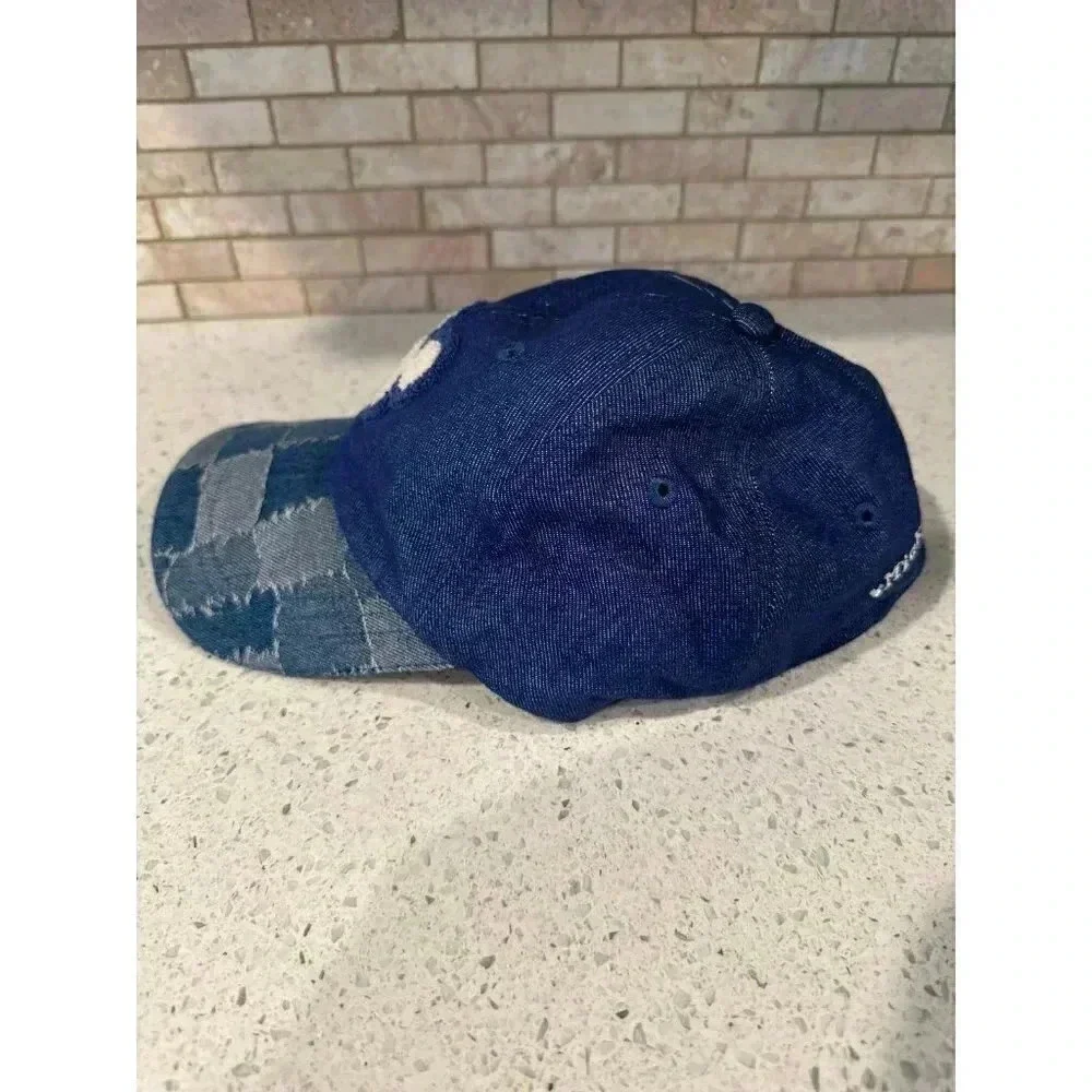 Disney Mickey Mouse denim patchwork‎ baseball hat OS h2